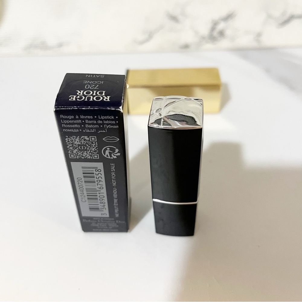 Dior Rouge Lipstick Color Rosewood 720 Icone Satin • Travel Size - Picture 7 of 9